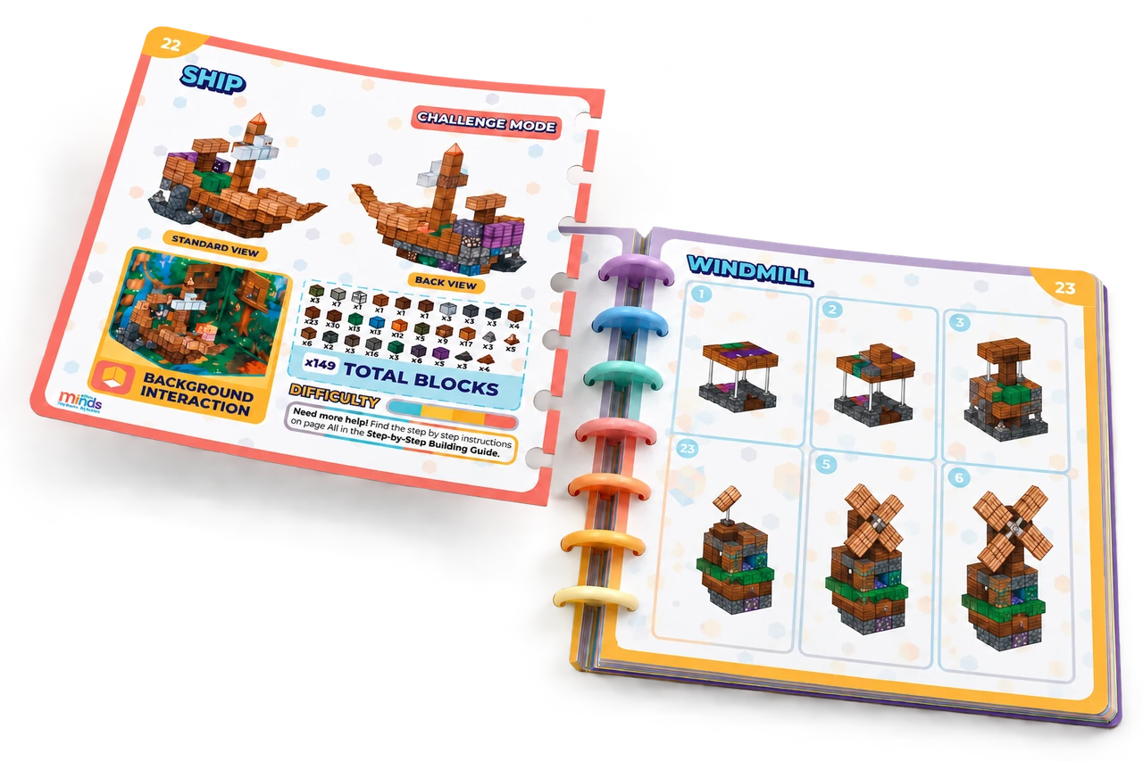 The printed SHIP activity sheet lifts free of the colorful disc binding, ready to share while the other pages stay in the book