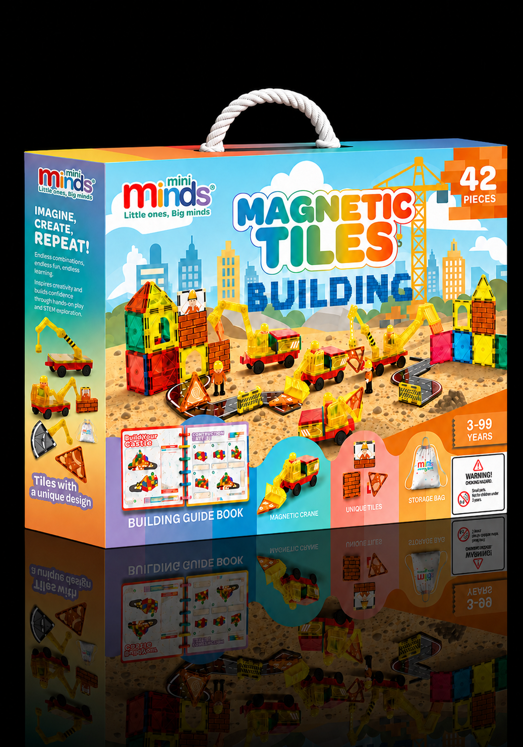 Mini Minds Magnetic Tiles Building