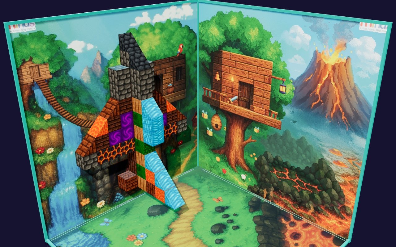 The complete official Airplane construction on the Forest and Lava boards, ready to study in Challenge Mode.