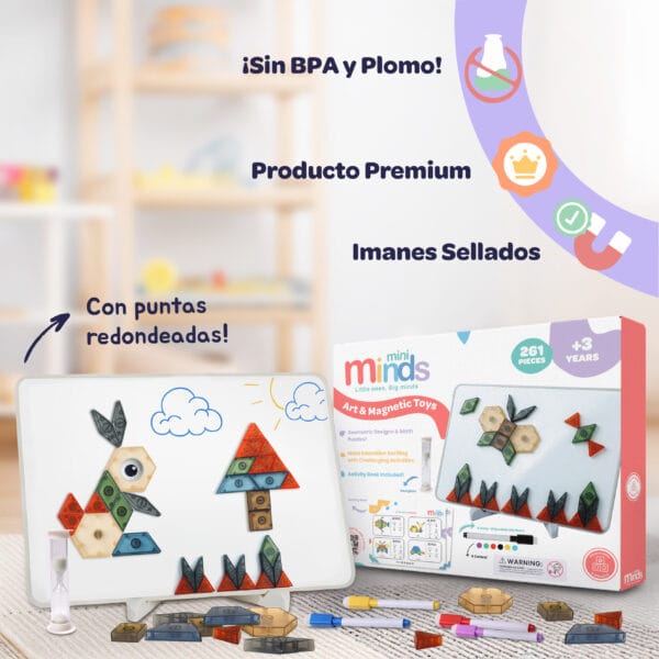 250 Bloques Magnéticos & Pizarra Imantada