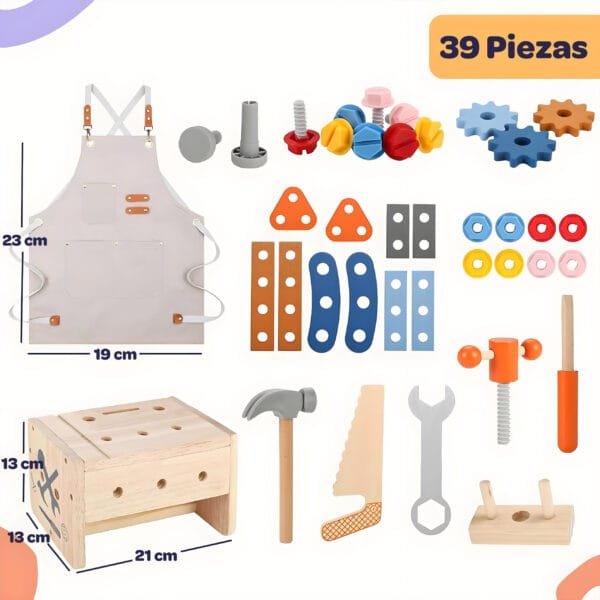 Juego de Herramientas de Madera
