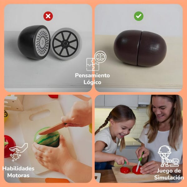 Frutas y Verduras Magnéticas & Set de Madera