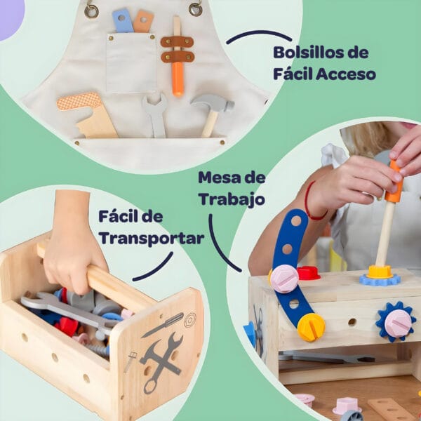 Juego de Herramientas de Madera