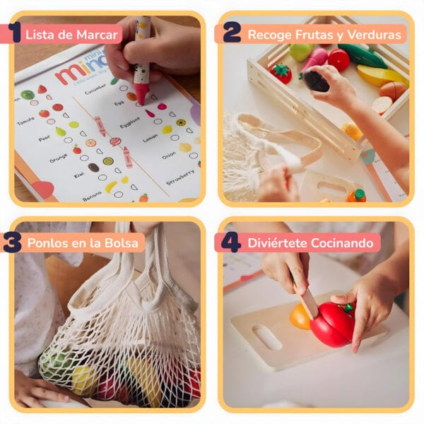 Frutas y Verduras Magnéticas & Set de Madera